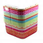 Wholesale iPhone 4S 4 Slim Flip Design Wallet Case (Strips)